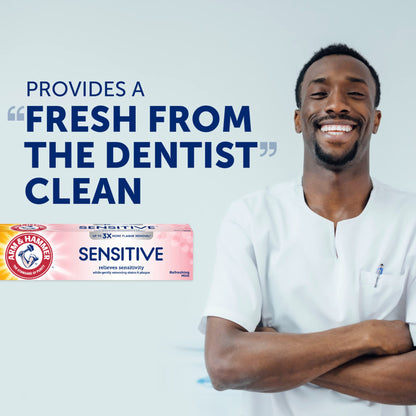 Arm & Hammer Sensitive Toothpaste Refreshing Mint Relieves Sensitivity 4.5 Ounce (Pack of 12)