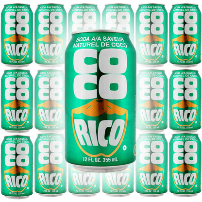 Coco Rico Coconut Soda, 12 oz Cans (Pack of 18, 216 fl oz Total) Coco Rico