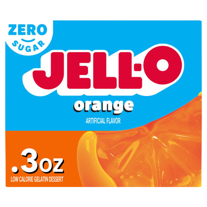Jell-O Zero Sugar Gelatin Dessert Mix Orange 0.30 oz (Pack of 6)