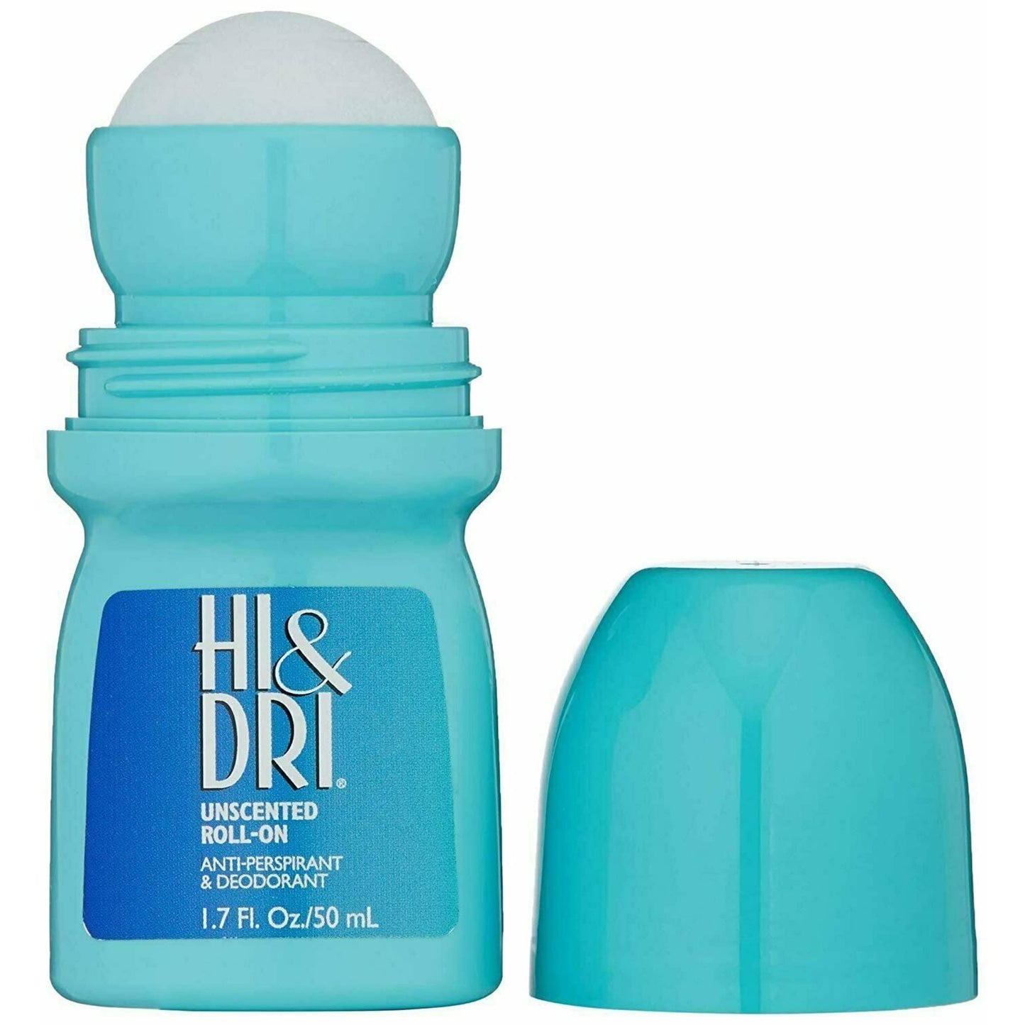 Hi and Dri Antiperspirant Roll-On Unscented 1.7 Ounce (Pack of 6)