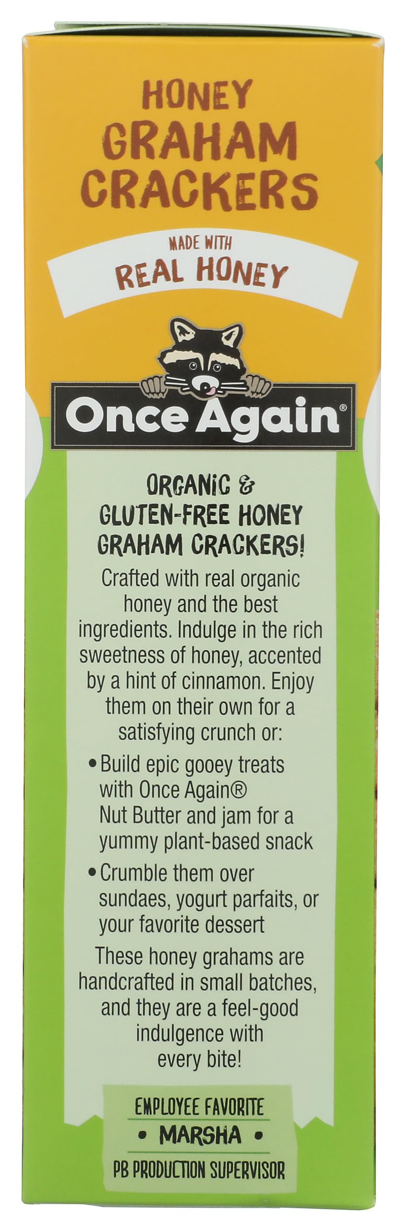 ONCE AGAIN Organic Honey Graham Crackers 7.93 OZ