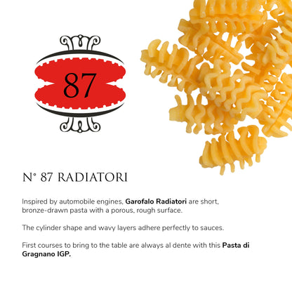 GAROFALO Premium Durum Wheat Semolina Radiatori Pasta Italian Made Bronze-Drawn (Pack of 6)