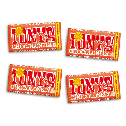 Tony's Chocolonely Caramel Sea Salt Milk Chocolate Bar, 6 oz (Pack of 4) Tony's Chocolonely
