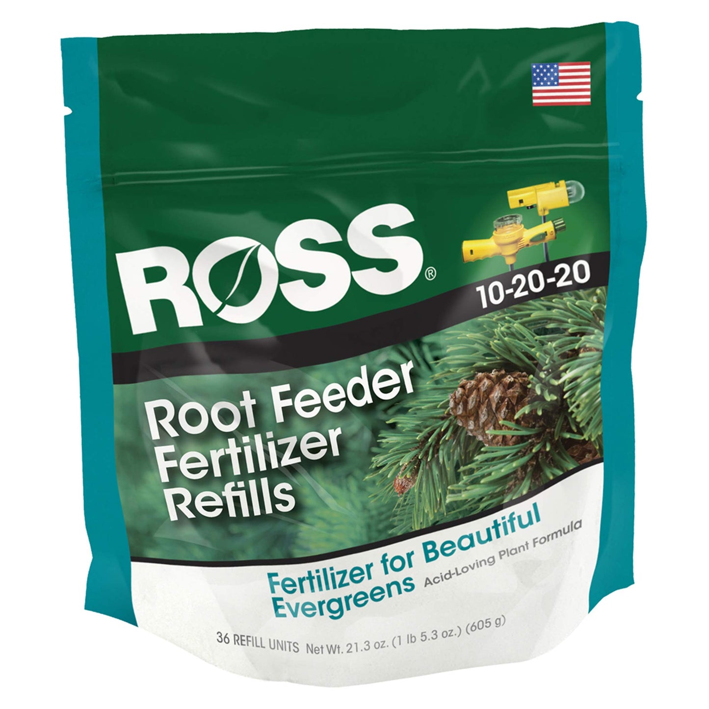 Ross 14266, Fertilizer Refills, for Evergreen Root Feeders, 36 Refill Units Ross