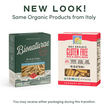 Bionaturae Rigatoni Pasta Noodles Rigatoni Pasta Organic Rice & 12 Oz