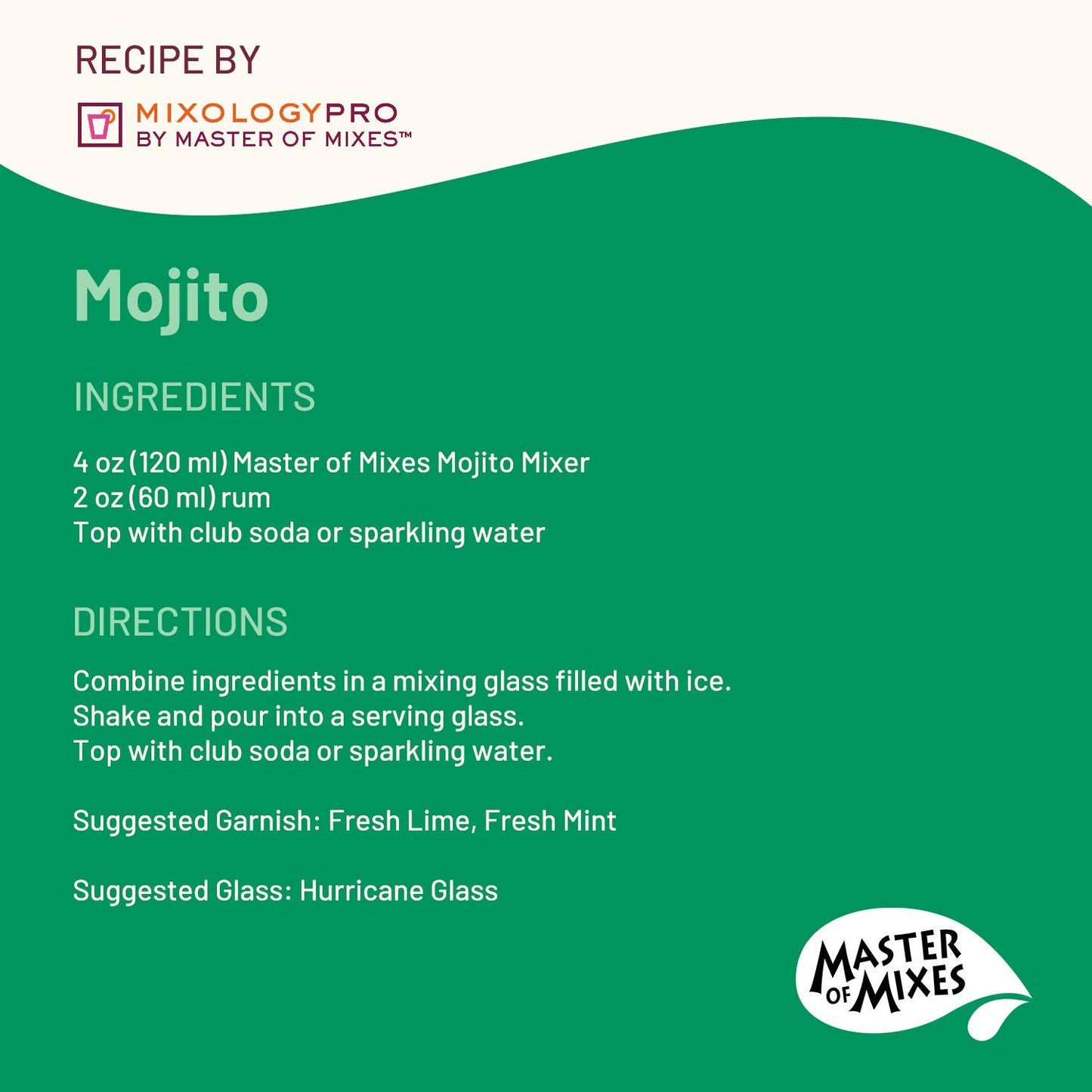 Master of Mixes Mojito Drink Mix Ready To Use Bottle 59.2 1.75 Liter