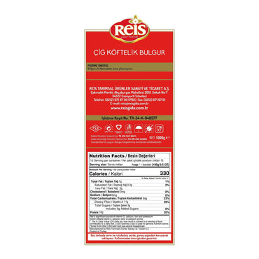 Reis Extra Fine Bulgur Wheat Berries Bulgur Wheat for 1000g