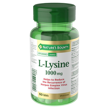 Nature's Bounty L-Lysine - 1000 mg - 60 Tablets Nature's Bounty