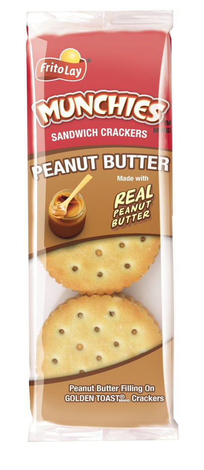 Munchies Peanut Butter on Toast Crackers, 1.42 oz (Pack of 24) Munchies