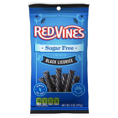 Sugar Free Red Vines Black Licorice Twists - 5-oz. Bag Red Vines