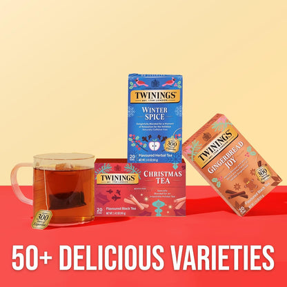 Twinings Christmas Tea Black Tea Spicy Clove and Cinnamon 20 Tea Bags (Pack of 2)