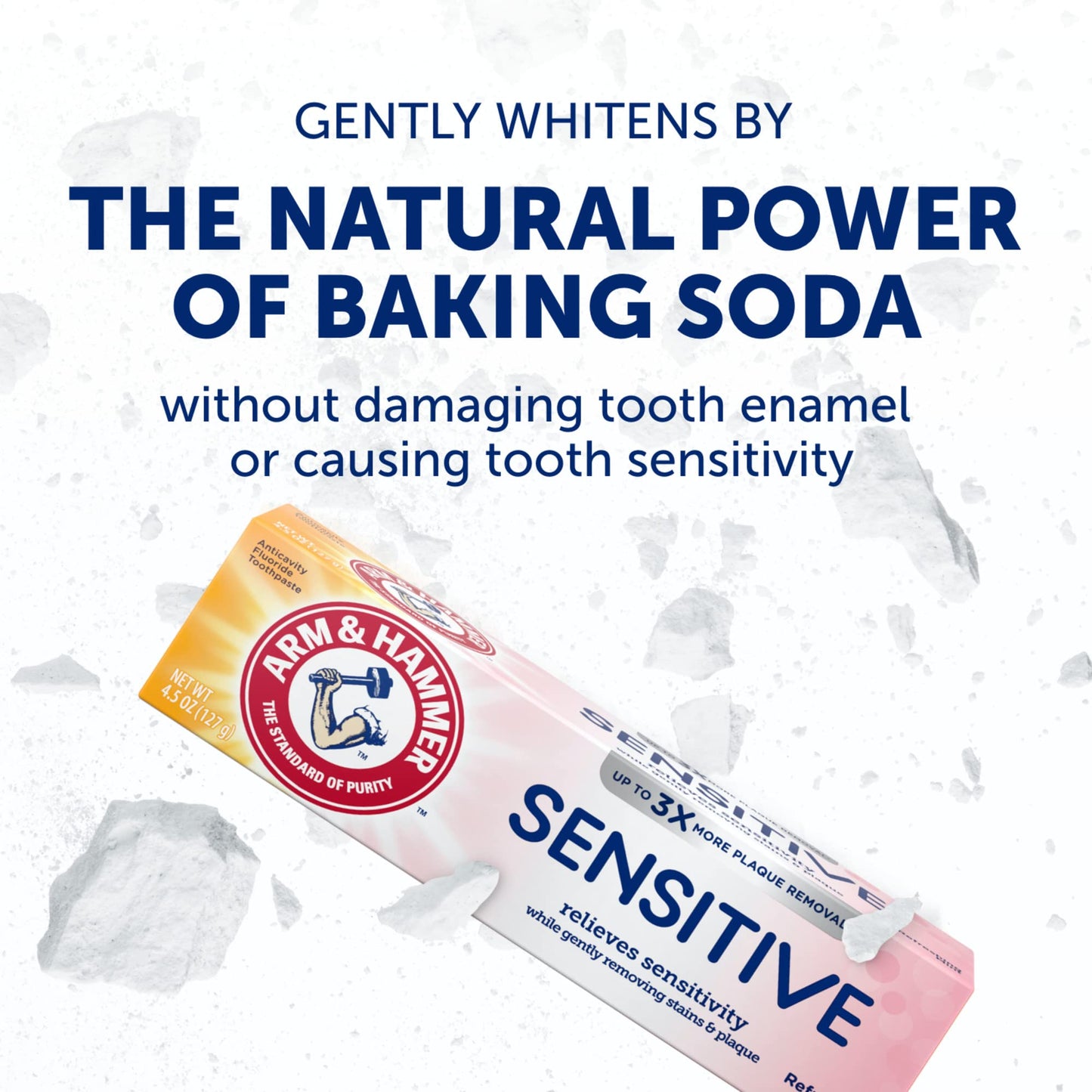Arm & Hammer Sensitive Toothpaste Refreshing Mint Relieves Sensitivity 4.5 Ounce (Pack of 12)