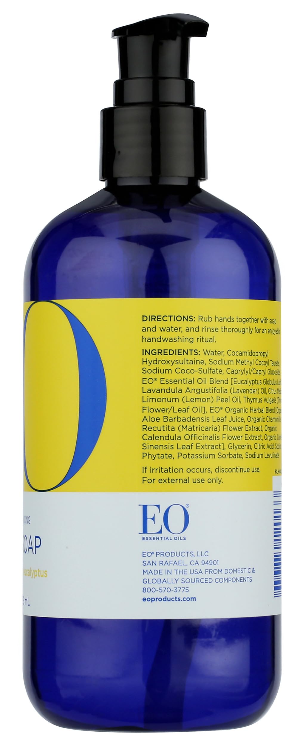 Eo Hand Soap Lemon Eucalyptus 12 Fl Oz