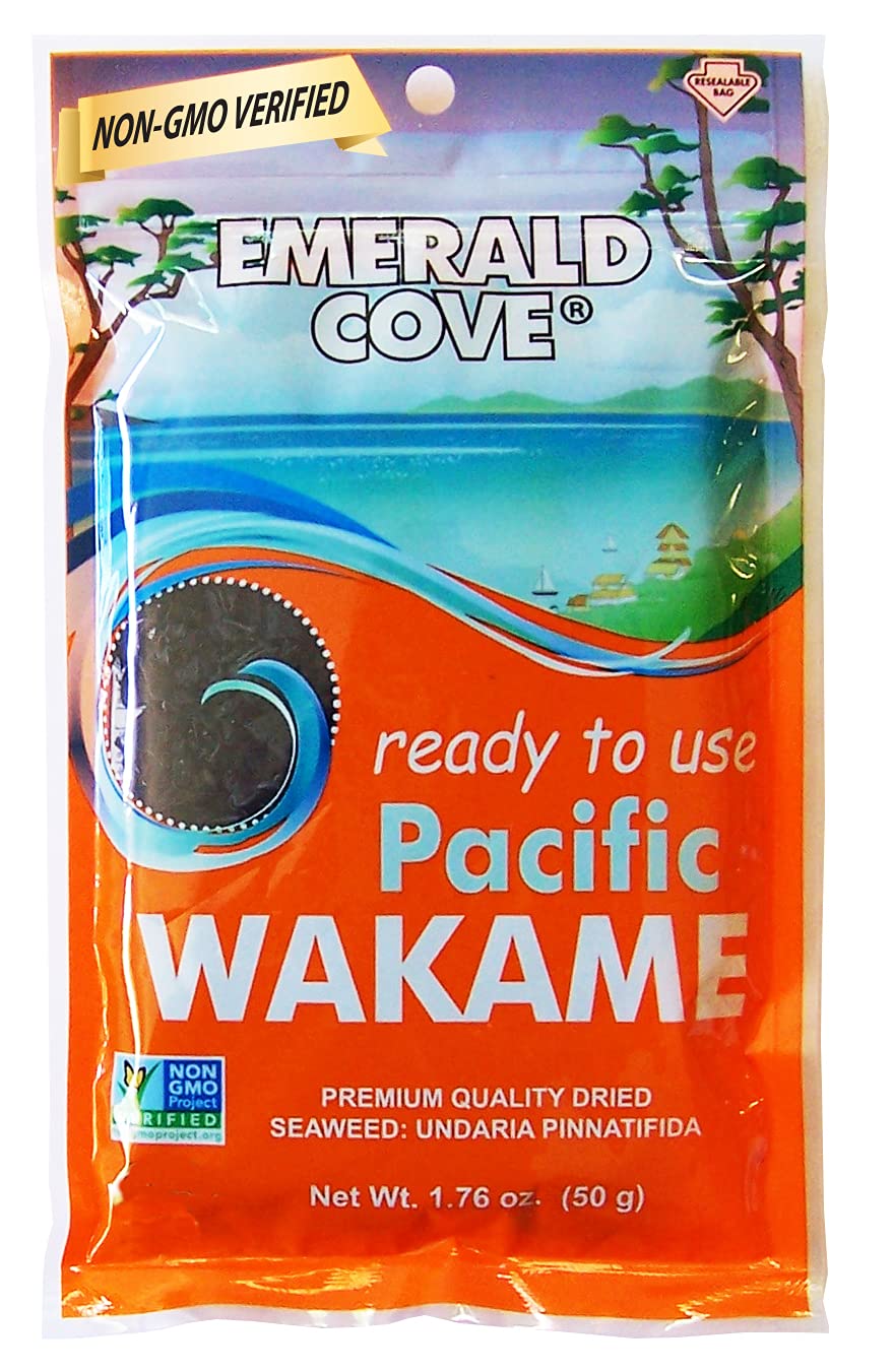 Emerald Cove Silver Grade Wakame (Dried Seaweed), 1.76-Ounce Bags (Pack of 6) Emerald Cove