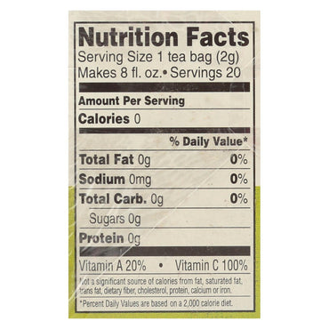 Celestial Seasonings Antioxidant Green Tea 20 Tea Bags (Pack of 6)