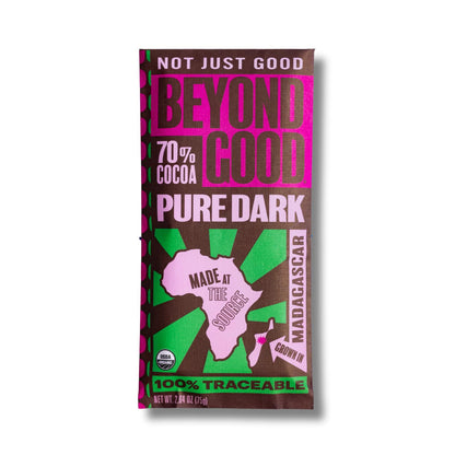 Beyond Good Organic 70% Madagascar Dark Chocolate Bar 2.64 Ounce