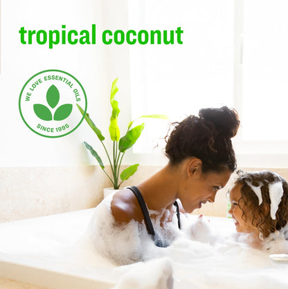 Everyone 3-in-1 Kids Soap Body Wash Bubble Bath Shampoo 32 Ounce Tropical Coconut for Toddlers Tweens and Teens