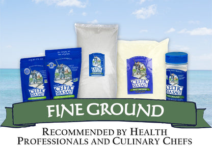 Celtic Sea Salt Fine Ground 8 Ounce Resealable Bag (Pack of 6)