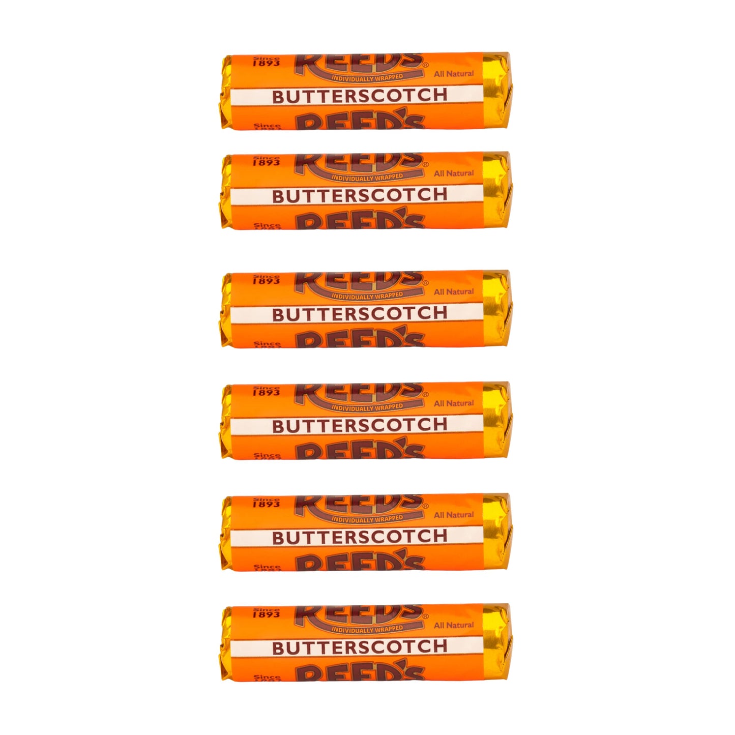Reed's Butterscotch Hard Candy Individually Wrapped 1.01 oz (Pack of 6)