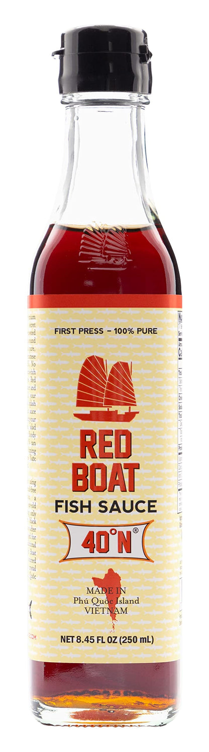 Red Boat Vietnamese Extra Virgin Fish Sauce Bottle, 8.45 oz Red Boat