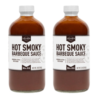 Lillie's Q Hot Smoky Barbecue Sauce, 21 oz (Pack of 2) Lillie's Q
