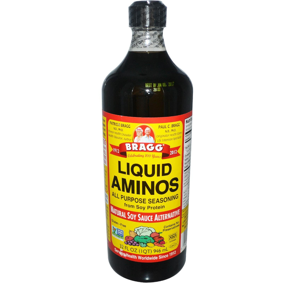 Bragg Liquid Aminos All Purpose Seasoning, 32 fl oz (Pack of 2) Bragg