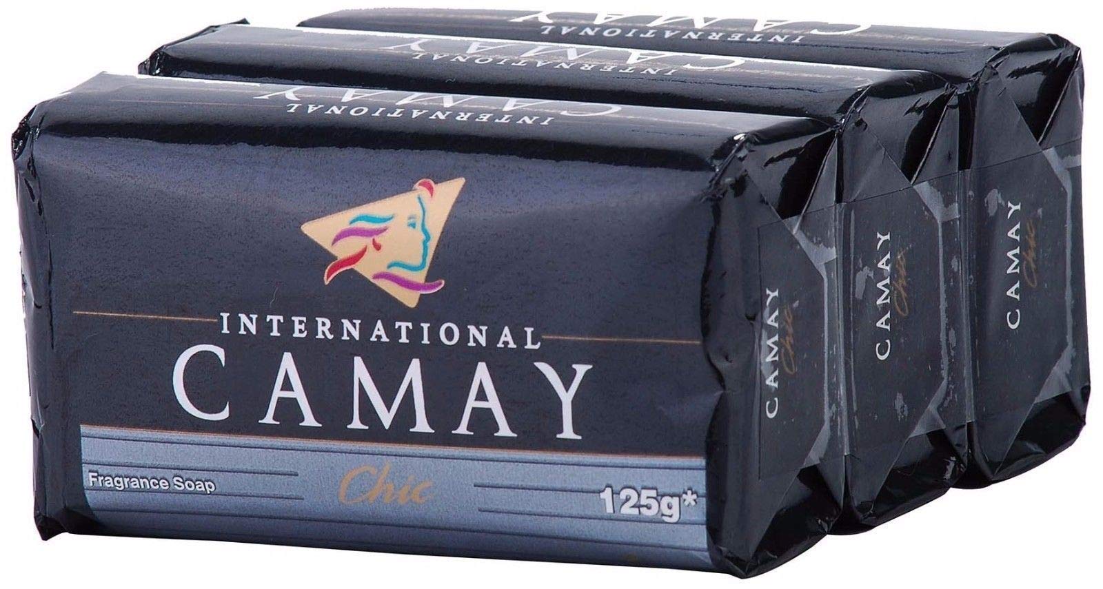 Camay Chic Bar Soap Softly Scented Body Bath 125g 4.4oz (Pack of 3)