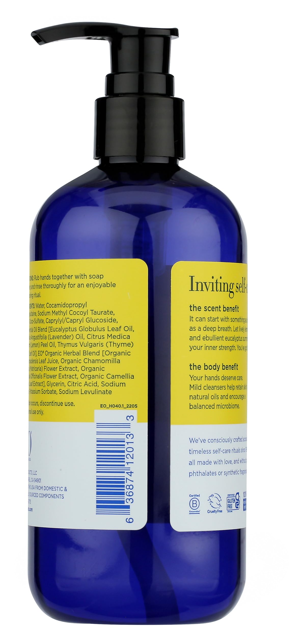 Eo Hand Soap Lemon Eucalyptus 12 Fl Oz