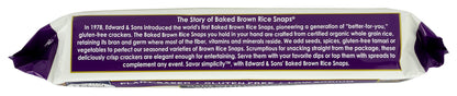 Edward & Sons Brown Rice Snaps Black Sesame Flavor Organic 3.5 oz