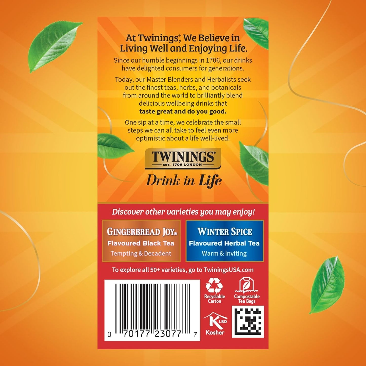 Twinings Christmas Tea Black Tea Spicy Clove and Cinnamon 20 Tea Bags (Pack of 2)