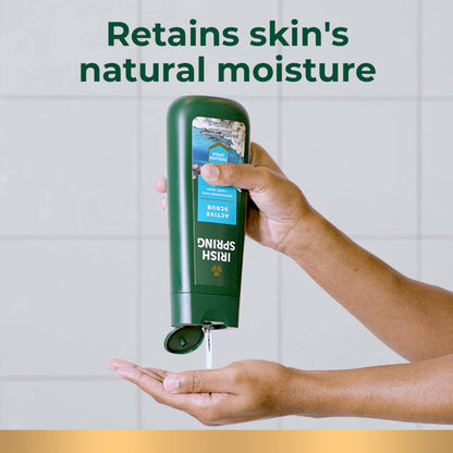Irish Spring Mens Body Wash Active Scrub Exfoliating 20 Fl oz (Pack of 4)