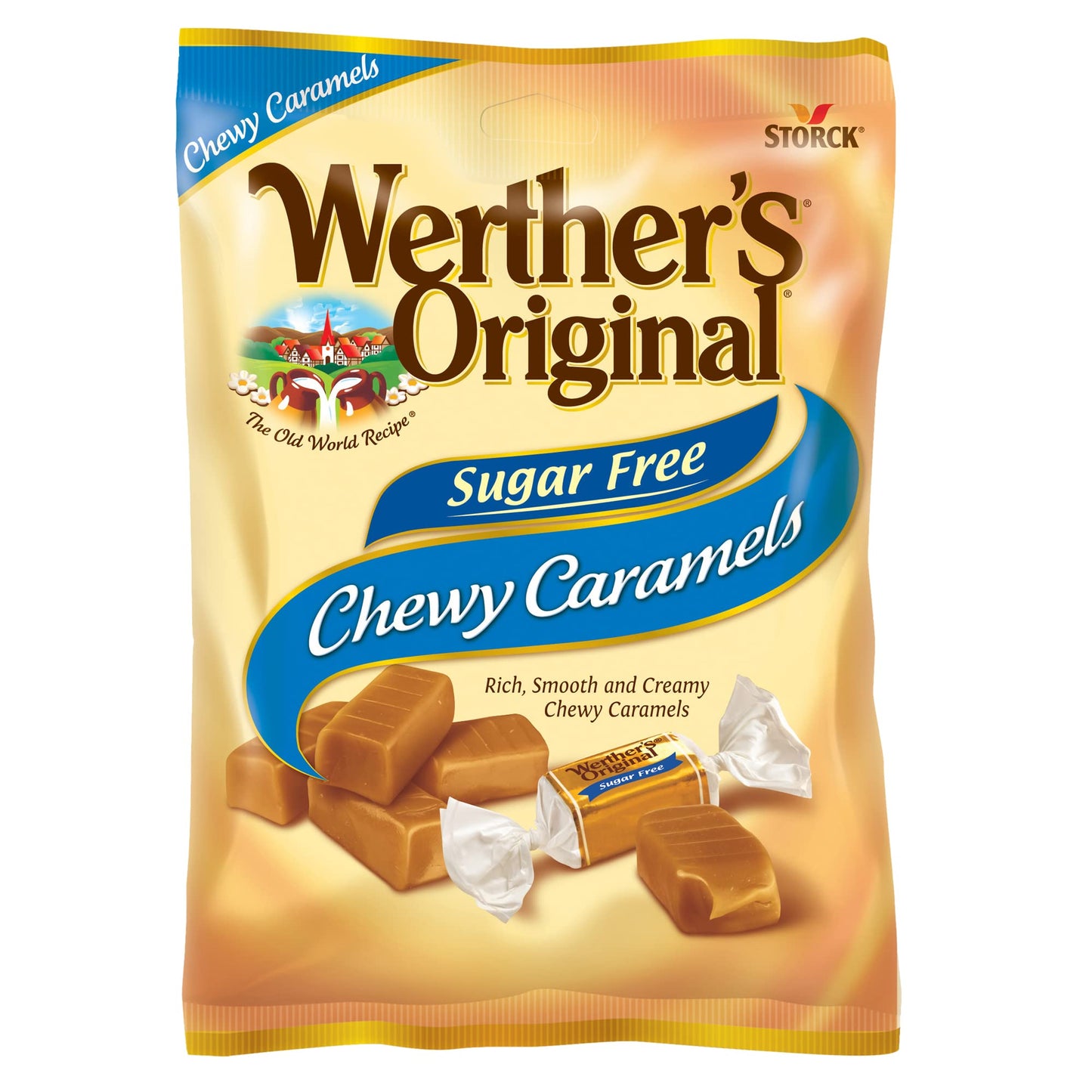 Werther's Original Chewy Sugar Free Caramel Candy 1.46 Oz (Pack of 12)
