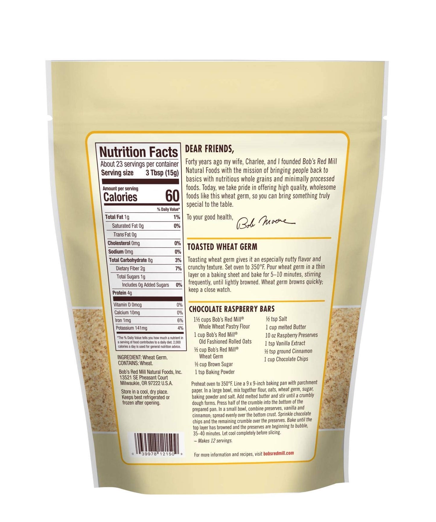 Bob's Red Mill Wheat Germ Non GMO 12oz