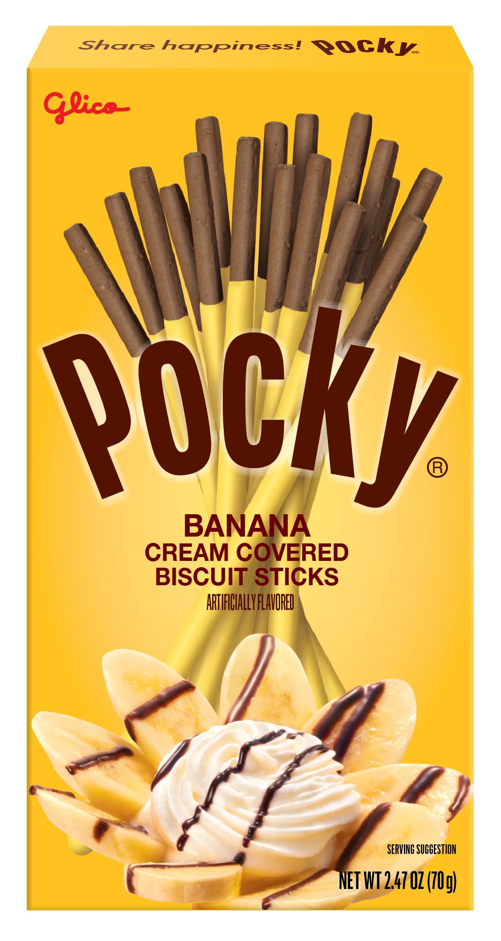 Pocky Biscuit Stick Chocolate Banana 2.47 Ounce