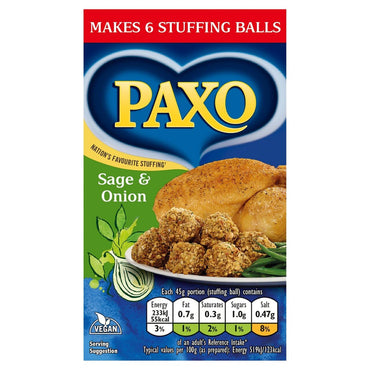 Paxo Sage and Onion Stuffing Mix 85g (Pack of 4)