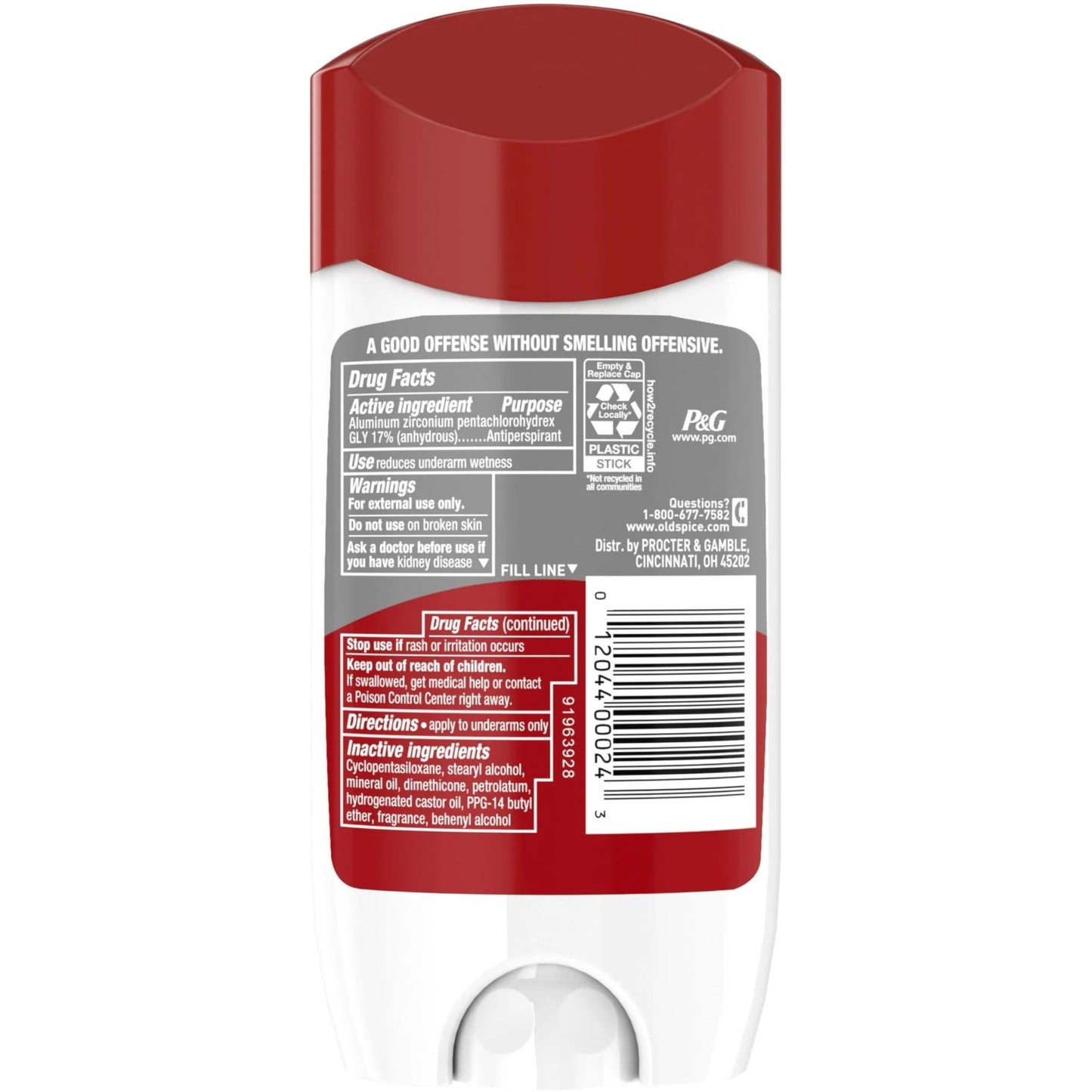 Old Fresh Spice High Endurance Invisible Solid Antiperspirant and Deodorant 85g