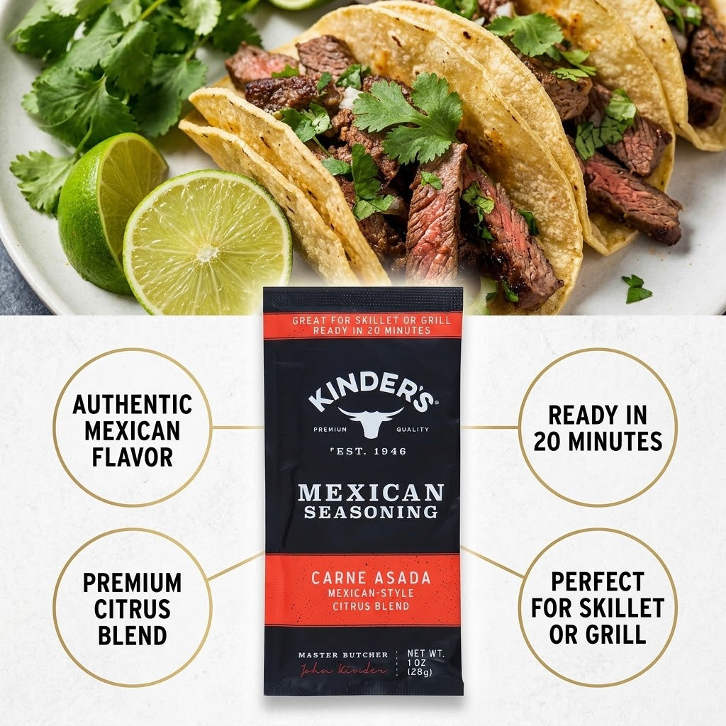 Kinder's, Carne Asada Mexican Seasoning, 1 oz Kinder's