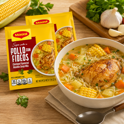 Maggi Chicken Flavor Noodle Soup Mix Pollo Con Fideos 1.94 Ounce