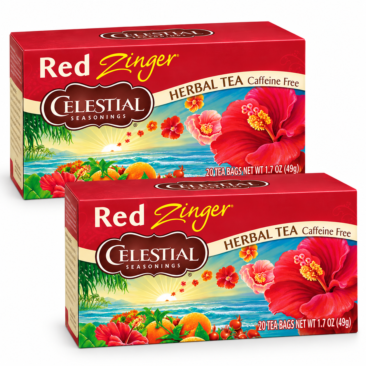 Celestial Seasonings Red Zinger Caffeine-Free Herbal Tea, 20 Bags (Pack of 2) Celestial Seasonings