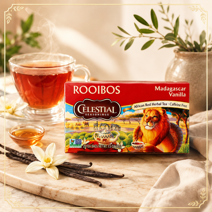 Celestial Seasonings Madagascar Vanilla Red Tea 20 Count  Tea Bags (Pack of 20)