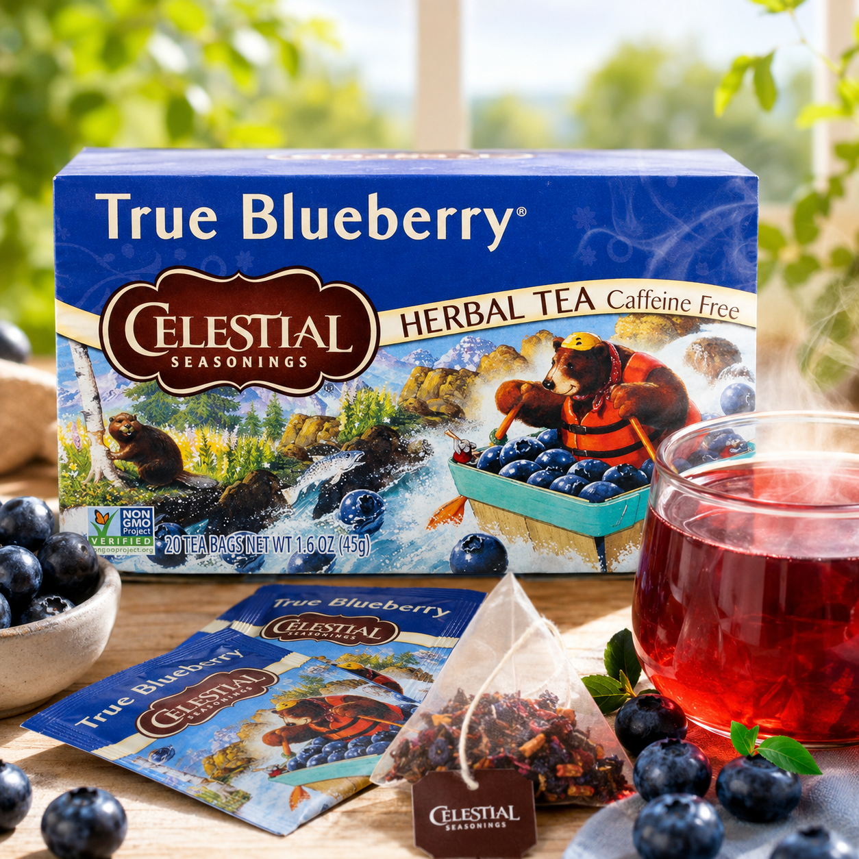 Celestial Seasonings, True Blueberry Herb Tea, 20 ct