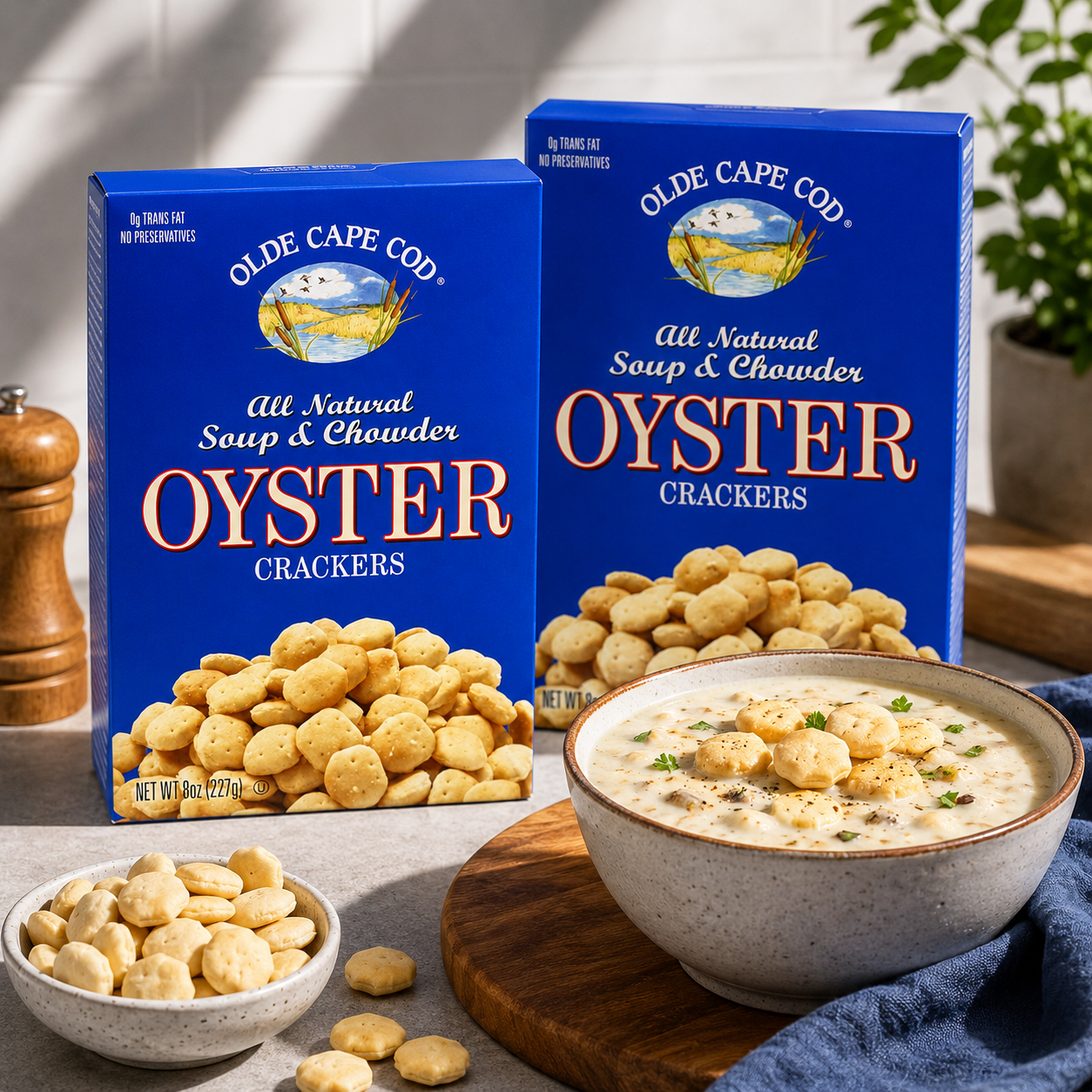 Olde Cape Cod Oyster Crackers, Soup & Chowder, Multi-Pack 8 oz (Pack of 2)