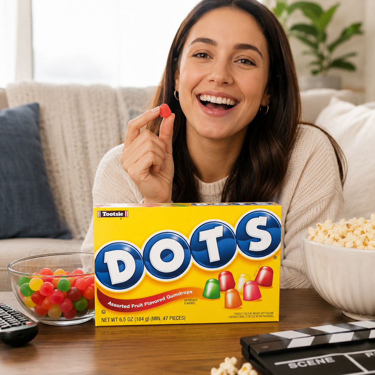 Tootsie Roll DOTS Assorted Fruit Flavored Gumdrops Candy Theater Box 6.5 oz