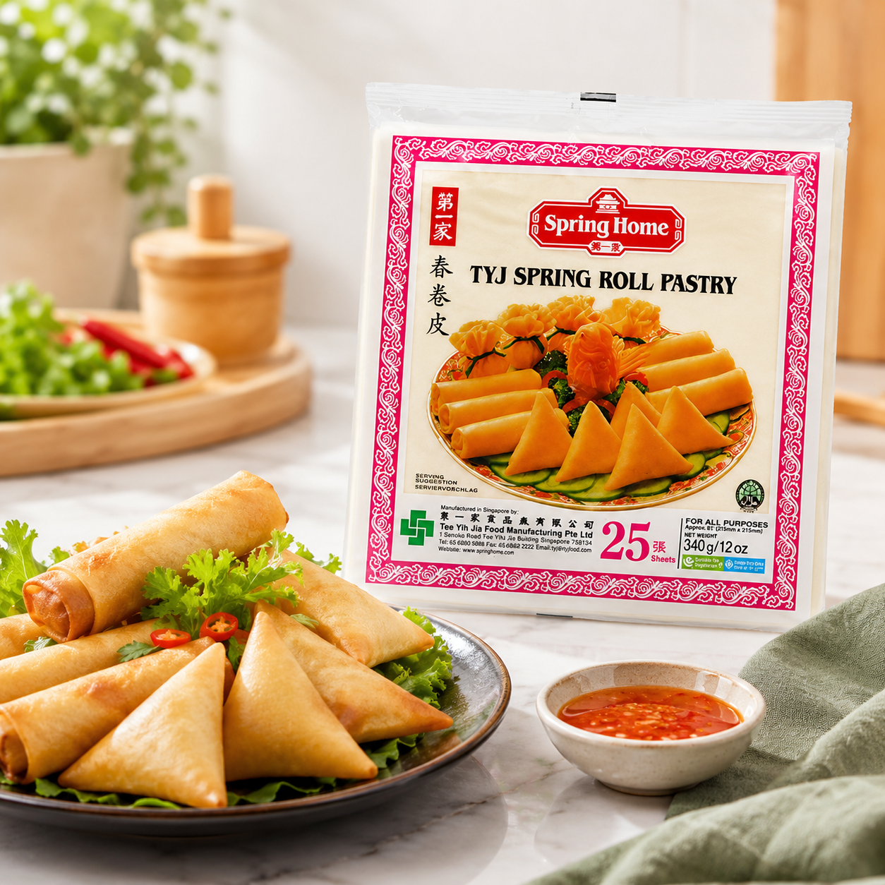 Spring Home, TYJ Spring Roll Pastry, 340 grams