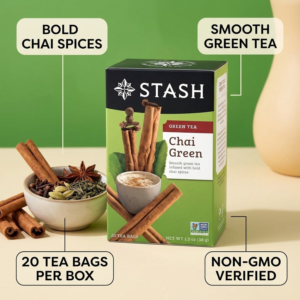Stash Tea Chai Green Tea, 20 Count (Pack of 2) Stash Tea