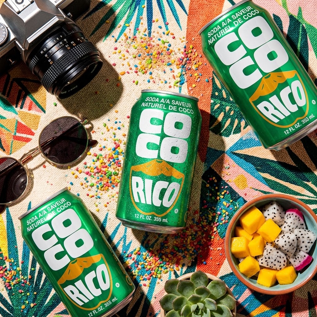 Coco Rico Coconut Soda, 12 oz Cans (Pack of 18, 216 fl oz Total) Coco Rico