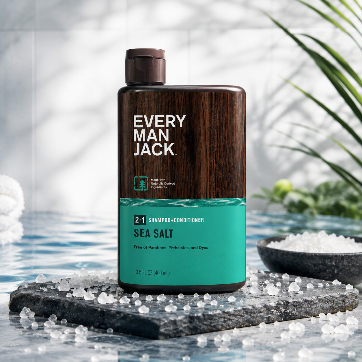 Every Man Jack, Shampoo 2 In 1 Sea Salt, 13.5 Fl Oz
