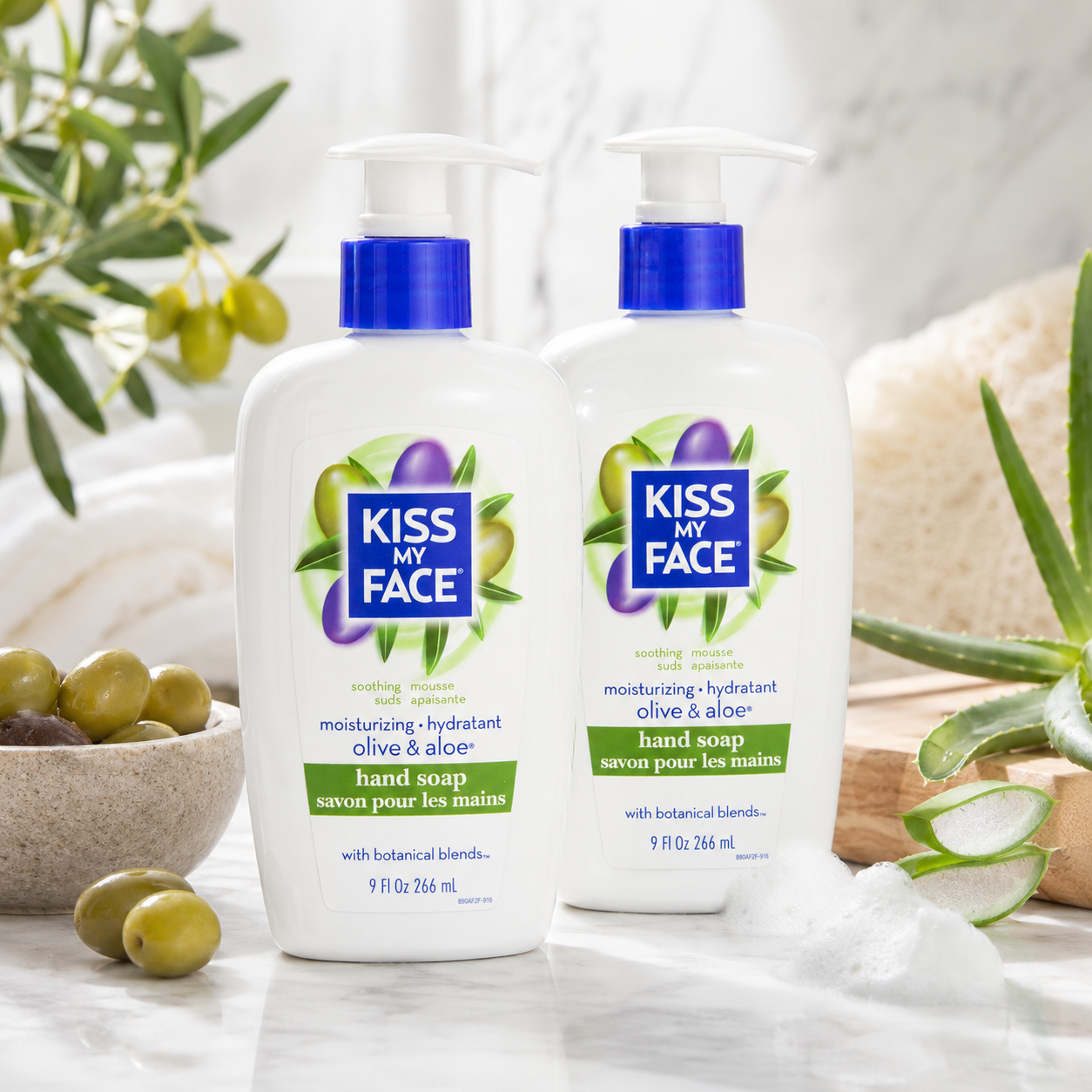 Kiss My Face Moisture Liquid Hand Soap Olive Oil & Aloe Vera Green 54 fl oz