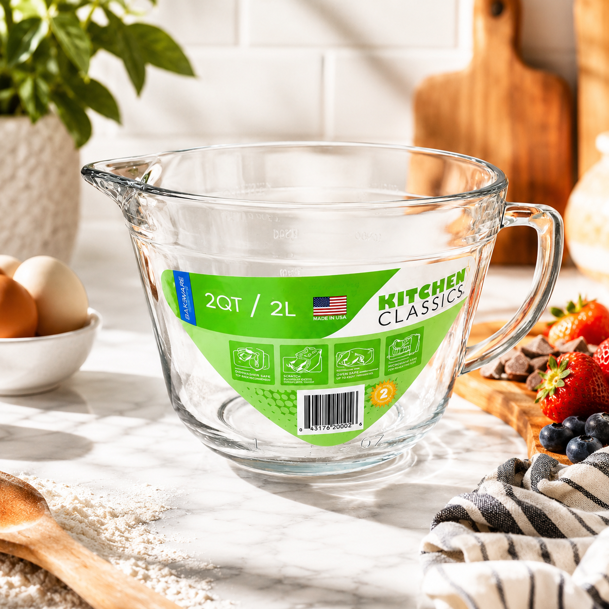 Kitchen Classics 2 Quart Batter Bowl, Mix and Measure