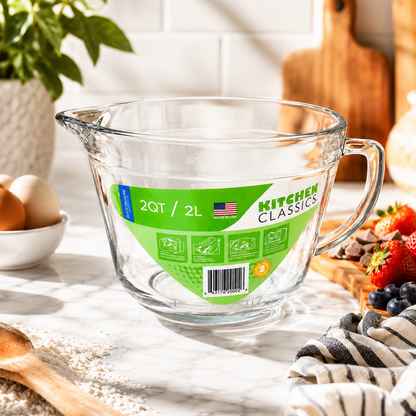 Kitchen Classics 2 Quart Batter Bowl, Mix and Measure